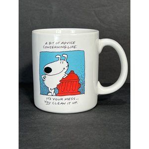 Vintage Mug American Greeting1987 Its Your Mess Novelty Funny Dog Fire Hydrant